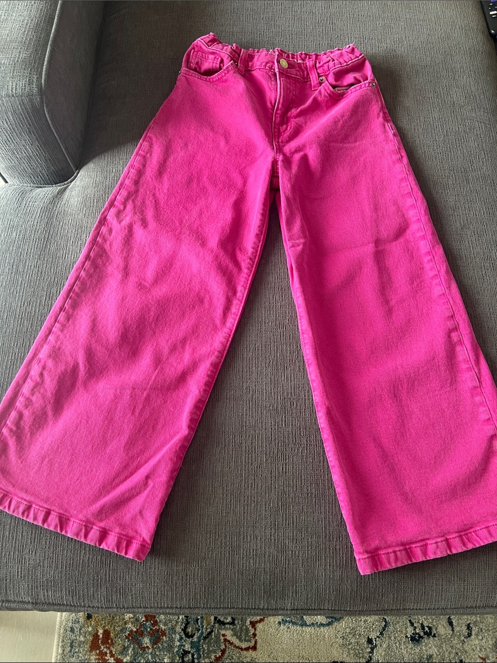 GAP Kids Bright Pink Wide-Leg Jeans